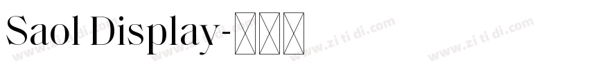 Saol Display字体转换